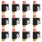 Homakover 12 Pack Compact Clip-On Lipstick Holder Keychain, Lip Balm Sleeves with Clip, Fits Most Standard Lip Balm,Tight-Knit Elastic Lip Balm Keychain Holder (Black)
