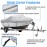 SPORTYOUTH Boat Cover 14-16ft, Trailerable Boats Covers Waterproof UV Protection 210D Oxford Fabric Fit V-Hull Tri-Hull Fish & Ski Boat Pro-Style Runabouts Bass Boats, 14\'-16\' Long 90 Wide