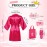 Bonuci 50 Pcs Spa Party Supplies for Girls, 10 Satin Robe 10 Kids Slippers Sleepover Birthday Spa Party Favors(Rose Red)