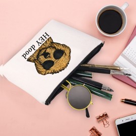 XYANFA Hey Dood Goldendoodle Makeup Bag Doddle Owner Gift Doddle Mama Doodle Cosmetic Bag (HEY dood)