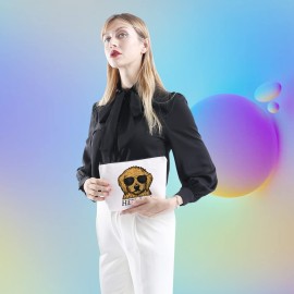 XYANFA Hey Dood Goldendoodle Makeup Bag Doddle Owner Gift Doddle Mama Doodle Cosmetic Bag (HEY dood)