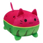 Bekrgwiy Watermelon Cat Stuffed Animal Toys for Kids,Cute Cat Plush Pillows Watermelon Kitten Plushies,Fun Fruit Plushie and Kitten Doll Toys for Kids,Birthday Easter Gift for Boys Girls