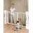 COMOMY 30 Tall Baby Gate for Stairs Doorways, Fits Openings 29.5 to 51.6 Wide, Auto Close Extra Wide Dog Gate for House, Pressure Mounted Easy Walk Through Pet Gate with Door, White