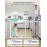 COMOMY 30 Tall Baby Gate for Stairs Doorways, Fits Openings 29.5 to 51.6 Wide, Auto Close Extra Wide Dog Gate for House, Pressure Mounted Easy Walk Through Pet Gate with Door, White