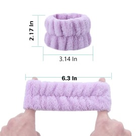 M-bestl 10 Pack Wrist Towels for Washing Face to Prevent The Water Drop Down from Arm,Microfiber Face Washing WristbandsPink,Blue,Gray,Purple,White