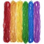 EOBOH 50PCS Pride Stuff, Gay Pride Beads Accessories, 6 Kinds of Metallic Rainbow Beads Necklace Bulk, LGBTQ Pride Necklace for Women Men, Costumes Decor for Pride Month Parade Throws Party Favors