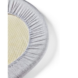 Mecc ecoh 2 Packs 100% Organic Cotton Bassinet Sheet, GOTS Certified, 100% Breathable, Comfort Snug Fitted, Fits Most Bassinet Mattress for Baby\'s Delicate Skin (Light Gray & Sea Green)