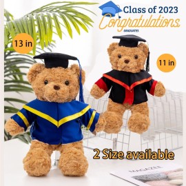 Graduation Teddy Bear Class of 2024 Personalized Graduation Gifts with Custom Text, Name or Date, Teddy Bear Stuffed for Her 2024 High School College Kindergarten Graduation Gifts (11 in-Text)
