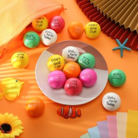 Wettarn 30 Pcs Motivational Stress Balls for Teens and Adults 1.97\'\' Colorful Foam Inspirational Quotes Stress Balls Hand Exercise Toys Employee Appreciation Gift for Anxiety Tension Relieve