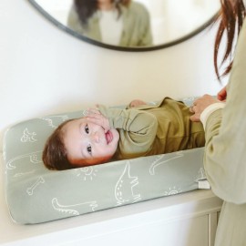 GRSSDER Stretch Ultra Soft Jersey Knit Changing Pad Cover Set 2 Pack, Change Table Pad Covers Fit 32/34 x 16 Pads Safe and Snug, Pretty Pattern for Baby, Dinosaur