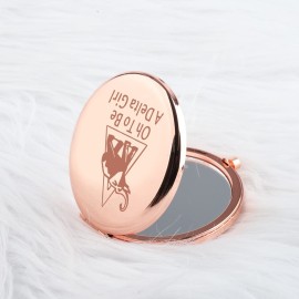 SEIRAA Delta Elephant Pocket Mirror Greek Sorority Sister Makeup Mirror to be a Girl Sorority Gift (Sorority Sister Makeup Mirror)