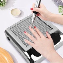 Nail Dust Collector Vacuum Machine, Cofashion 80W Nail Dust Vacuum Powerful NailVacuum for Acrylic Nail Polygel Nail Filter Replaceable Use for Salon & Home Nail Dust Collector Vacuum Machine, Cofashion 80W Nail Dust Vacuum Powerful NailVacuum for Acrylic Nail Polygel Nail Filter Replaceable Use for Salon & Home