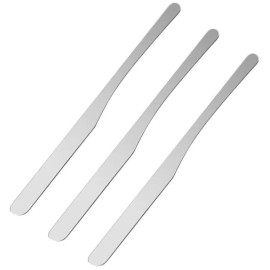 3 Pieces Stainless Steel Makeup Spatula Foundation Mixing Tool Eye Cream Spoon Beauty Scoop Makeup Beauty Spoons Cosmetic Skincare Spatula for Home Beauty Salon Use, Silver