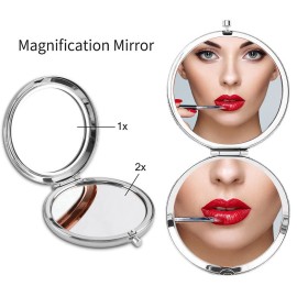 GAOLZIUY Niece Gifts Compact Mirror for Niece from Aunt, Silver Niece Compact Mirror, Birthday Gifts for Niece from Aunt Uncle for Nieces Birthday, Graduation Wedding Anniversary Christmas