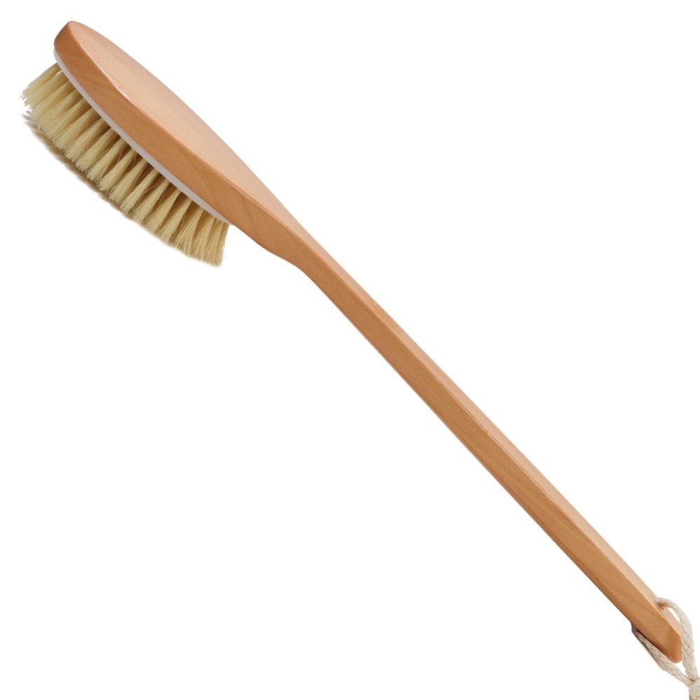 OWIIZI Bath Brushes with Soft and Natural Bristles Antiskid Wooden Long Handle Shower Body Scrubber for Wet or Dry Exfoliating,Back Scrub Deep Cleanse OWIIZI Bath Brushes with Soft and Natural Bristles Antiskid Wooden Long Handle Shower Body Scrubber for Wet or Dry Exfoliating,Back Scrub Deep Cleanse