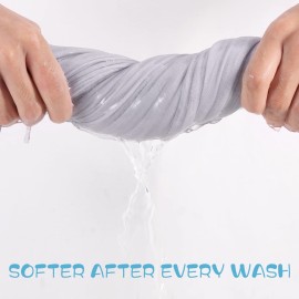 Asung Baby Towels Muslin Baby Bath Towel 3Pack Infant Towels for Newborn Boy Girl 6 Layers Ultra Soft Cotton Toddler Towel for Baby\'s Delicate Skin 40x 40 Inch (Grey)