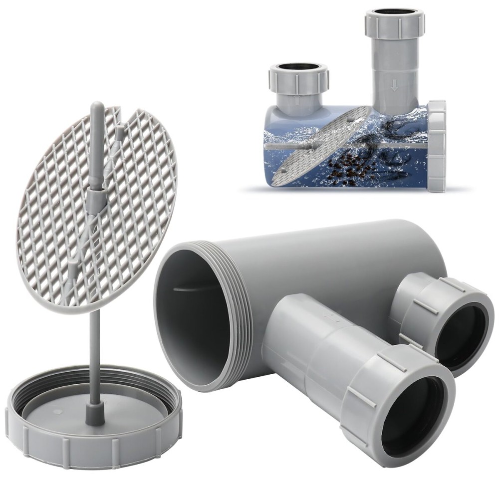 LukLoy Professional Salon Hair Trap for Backwash Shampoo Bowl Sink, Universal PVC Catch All Hair P Trap Easy Clean (1) LukLoy Professional Salon Hair Trap for Backwash Shampoo Bowl Sink, Universal PVC Catch All Hair P Trap Easy Clean (1)