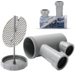 LukLoy Professional Salon Hair Trap for Backwash Shampoo Bowl Sink, Universal PVC Catch All Hair P Trap Easy Clean (1)