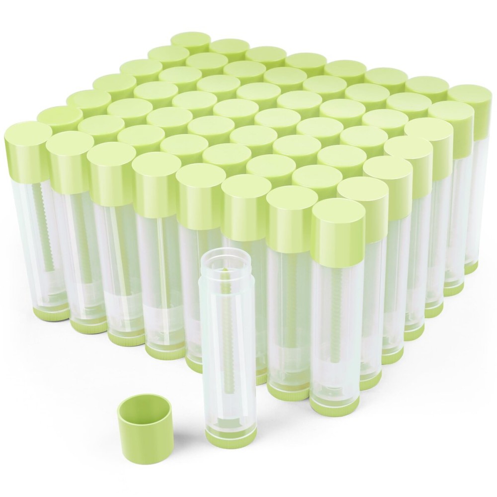 LotFancy Lip Balm Tubes Empty, 60PCS 5.5ml (3/16 Oz), Clear Lip Balm Container Tubes with Green Caps, BPA Free & Leak Free, Refillable LotFancy Lip Balm Tubes Empty, 60PCS 5.5ml (3/16 Oz), Clear Lip Balm Container Tubes with Green Caps, BPA Free & Leak Free, Refillable
