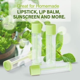 LotFancy Lip Balm Tubes Empty, 60PCS 5.5ml (3/16 Oz), Clear Lip Balm Container Tubes with Green Caps, BPA Free & Leak Free, Refillable LotFancy Lip Balm Tubes Empty, 60PCS 5.5ml (3/16 Oz), Clear Lip Balm Container Tubes with Green Caps, BPA Free & Leak Free, Refillable