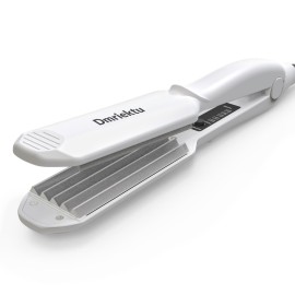 Hair Crimper for Women, Dmriektu Crimping Iron for Volumizing Fluffy Hairstyle, Crimper Hair Iron with Ceramic Hair Styling Tools for Women Girls Adjust Temp Dual Voltage Auto Off