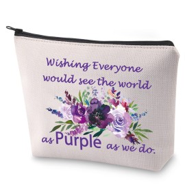 Purple Quote Makeup Bag Purple Lover Gift Wishing Everyone Would See The World As Purple As We Do Cosmetic Bag Purple Fans Gift (As Purple As We Do) Purple Quote Makeup Bag Purple Lover Gift Wishing Everyone Would See The World As Purple As We Do Cosmetic Bag Purple Fans Gift (As Purple As We Do)