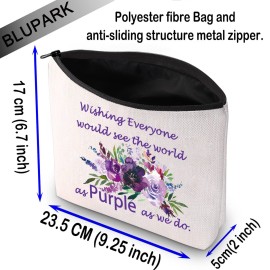 Purple Quote Makeup Bag Purple Lover Gift Wishing Everyone Would See The World As Purple As We Do Cosmetic Bag Purple Fans Gift (As Purple As We Do) Purple Quote Makeup Bag Purple Lover Gift Wishing Everyone Would See The World As Purple As We Do Cosmetic Bag Purple Fans Gift (As Purple As We Do)