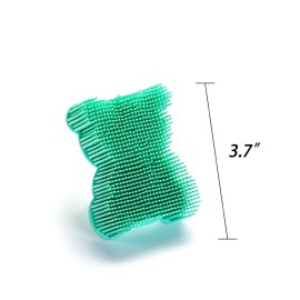 Premium Sensory Brush for Kids or Autism,Soft Silicone Body Scrubber,2 in 1 Sensory Room Occupational Therapy Sensory Brushes,Silicone Loofah,Pet Shower Brush Bath Brush Shampoo Brush(Bear-Purple)