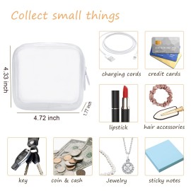 LYroo Small Makeup Bag Clear Mini Makeup Zipper Pouch Makeup Bag Small Cosmetic Bag for Purse Essentials Items Women Coin Purse Aesthetic Stuff2 Pack LYroo Small Makeup Bag Clear Mini Makeup Zipper Pouch Makeup Bag Small Cosmetic Bag for Purse Essentials Items Women Coin Purse Aesthetic Stuff2 Pack