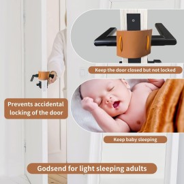 Door Silencer Closer Cushion for Baby,Door Slam Preventer with Telescopic Strap for Nursery,Light Sleepers,Baby Safety,1 Pieces, W 3.5 x L 2 inches