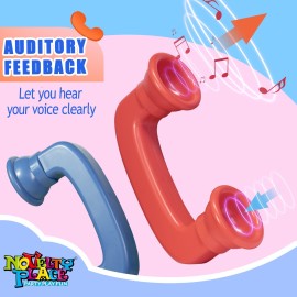 Novelty Place 2 Pack Whisper Phones Speech Therapy Toys for Reading & Auditory Feedback - Improve Fluency, Comprehension & Pronunciation- Hear Myself Sound Phone (Blue and Red)