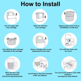 Lisyee 4 Pack Adult Diaper Liner Refills Compatible with Janibell Akord 280 Slim Model Adult Diaper System, Green, Lightly Scented