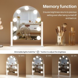 ZL ZELing Makeup Mirror with Lights, Vanity Mirror with Lights, Lighted Makeup Mirror, 3 Color Modes, Dimmable Light,360 Rotation