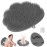 Manmihealth Upgrade Shower Foot Massager Scrubber & Bath Glove Set(2 PCS), Hands-Free Back Scrubber for Shower, Wall-Mounted Shower Brush with Body & Face Scrubber and Free Adhesive Hook. (Gray)