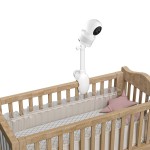 Koroao Baby Monitor Crib Clip Mount for VTech VM5463/ RM5764HD/ RM5764-2HD/ RM5864HD /RM5864-2HD /RM7764HD/ RM7764-2HD/BM3800/BM4700/ BM5600/ BM5700 Without Tools or Wall Damage-White