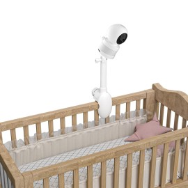 Koroao Baby Monitor Crib Clip Mount for VTech VM5463/ RM5764HD/ RM5764-2HD/ RM5864HD /RM5864-2HD /RM7764HD/ RM7764-2HD/BM3800/BM4700/ BM5600/ BM5700 Without Tools or Wall Damage-White