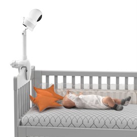 Koroao Baby Monitor Crib Clip Mount for VTech VM5463/ RM5764HD/ RM5764-2HD/ RM5864HD /RM5864-2HD /RM7764HD/ RM7764-2HD/BM3800/BM4700/ BM5600/ BM5700 Without Tools or Wall Damage-White