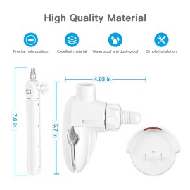 Koroao Baby Monitor Crib Clip Mount for VTech VM5463/ RM5764HD/ RM5764-2HD/ RM5864HD /RM5864-2HD /RM7764HD/ RM7764-2HD/BM3800/BM4700/ BM5600/ BM5700 Without Tools or Wall Damage-White