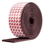 Dovesail Upgrade Baby Proofing Edge Corner Protector, 16.4ft Edge Guards Padding with 3M Adhesive, Extra-Wide Soft Rubber Foam Padding, Furniture,Sharp Edge Safety Corner Edge Bumper Guard- Brown