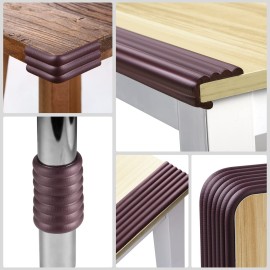 Dovesail Upgrade Baby Proofing Edge Corner Protector, 16.4ft Edge Guards Padding with 3M Adhesive, Extra-Wide Soft Rubber Foam Padding, Furniture,Sharp Edge Safety Corner Edge Bumper Guard- Brown