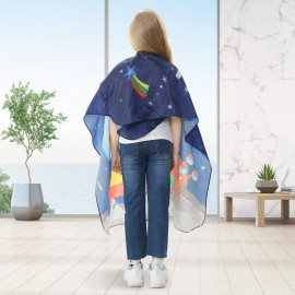 TILYIALA Kids Hair Cutting Cape,Kids Barber Cape Salon Capes for Hair Stylist Haircut Hairdresser Cape Barber Supplies (Outer Space)
