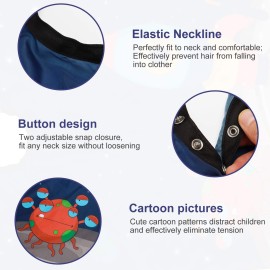 TILYIALA Kids Hair Cutting Cape,Kids Barber Cape Salon Capes for Hair Stylist Haircut Hairdresser Cape Barber Supplies (Outer Space)