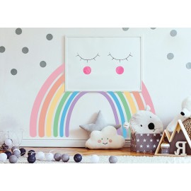 Decords Rainbow Wall Decals - Peel and Stick Boho Rainbow Decor for Kids & Nursery - Made in Europe, 2 Years Warranty