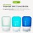 humangear GoToob+ Refillable Silicone Travel Size Bottles with Locking Cap, 3pk Set, Mint/Aqua/Teal, Small (1.7 fl.oz; 53ml)