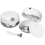 Beaupretty 2Pcs Empty Lips Balm Jars Plastic Lip Mask Holders with Silicone Lip Brush and Mirror Lid Face Cream Containers