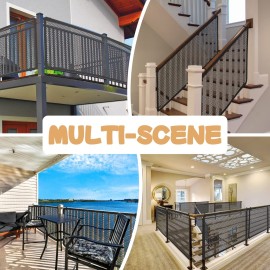 Banister Guard for Baby, Balcony Netting for Pets, 15ft x 3ft, Baby Safety Stairs Rail Net Provides Your Baby with a Environment, Baby Stair Net Fit for Child, Small Pet, Toy - Black