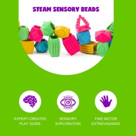 Roylco Sensory Beads - Back to School Jumbo Rubber Beads for Toddlers & Preschoolers, Hands-On STEAM Learning & Fine Motor Skill Development