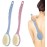 zxbaers Back Brush, 2 Pack Long Handle Bath Body Brush, Back Scrubber for Shower Men & Women Body Exfoliating
