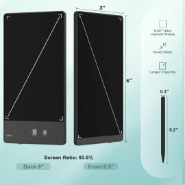 LCD Writing Tablet for Adults-6.5&6 LCD Writing Tablet,Double-Sided Full Screen Electronic Drawing Pad,Mini Portable Digital Notepad for School,Office,Home,Erasable,Reusable