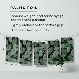 Fromm Color Studio Medium Weight Pop Up Hair Foil in Palms Leaves Pattern, 5 x 11 Embossed Aluminum Foil Sheets, Hair Foils for Highlighting and Coloring - 500 Foil Sheets Fromm Color Studio Medium Weight Pop Up Hair Foil in Palms Leaves Pattern, 5 x 11 Embossed Aluminum Foil Sheets, Hair Foils for Highlighting and Coloring - 500 Foil Sheets
